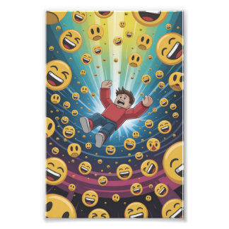 Fall in bubble foto afdruk