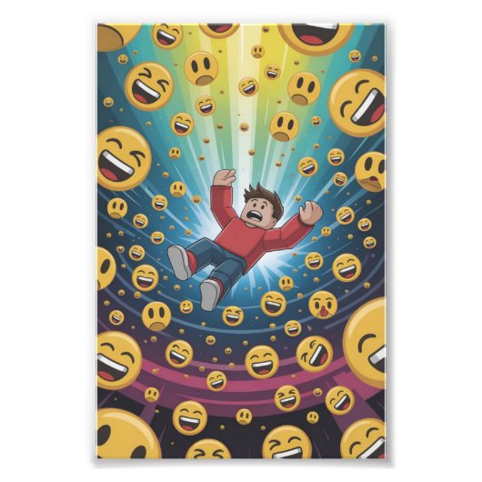 Fall in bubble foto afdruk (Voorkant)