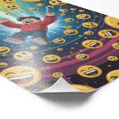 Fall in bubble foto afdruk (Hoek)