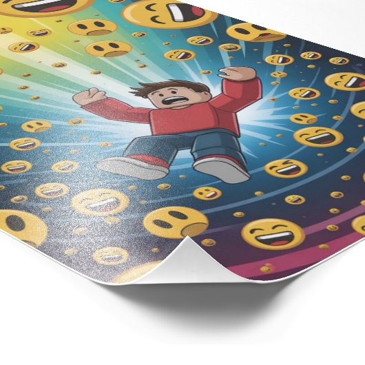 Fall in bubble foto afdruk (Hoek)