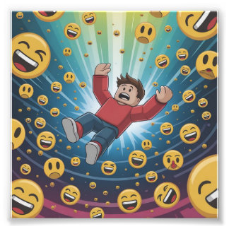 Fall in bubble foto afdruk