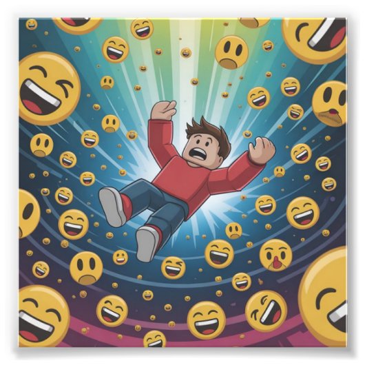 Fall in bubble foto afdruk (Voorkant)