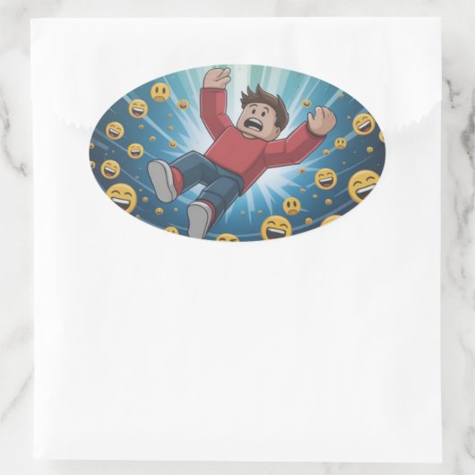 Fall in bubble ovale sticker (Tas)