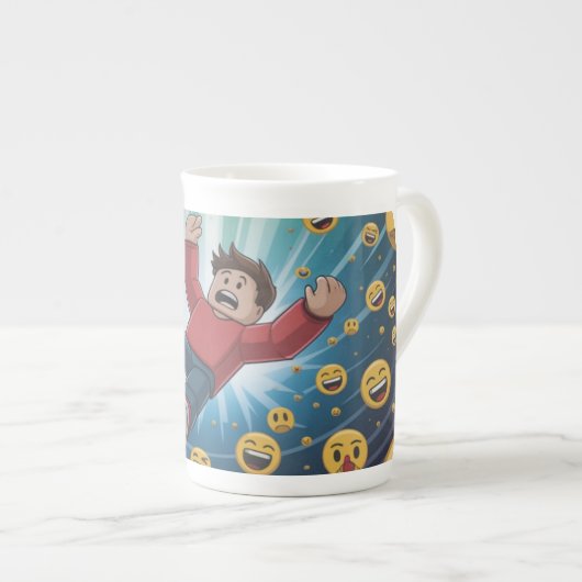 Fall in bubble porselein kop (Voorkant rechts)