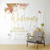 Fall in Love Achtergrond Banner Herfst Goud Pompoe Wandkleed (In Situ (horizontaal))