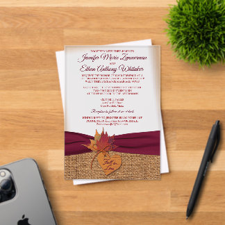 Fall in Love Acrylic Wedding Invitation Acryl Uitnodigingen