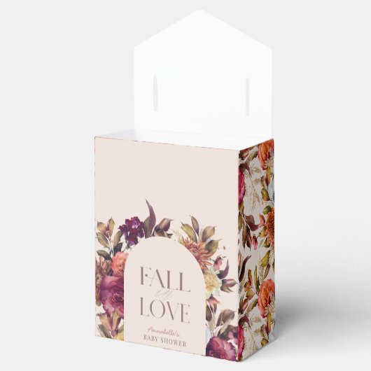 Fall in Love Autumn Wreath Arch Pink Baby Shower Bedankdoosjes (Geopend)