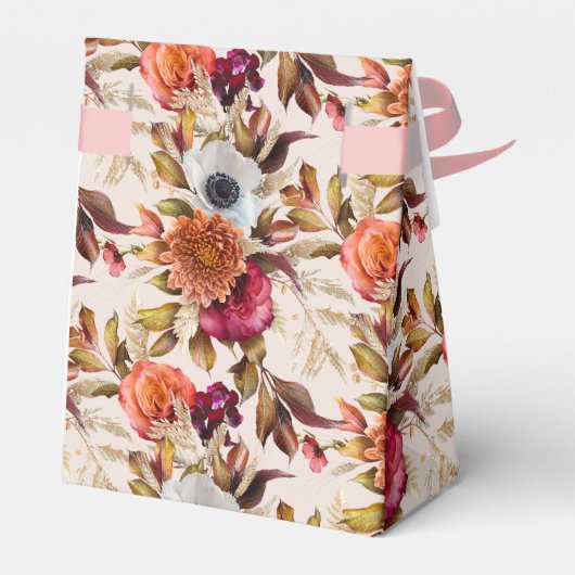 Fall in Love Autumn Wreath Arch Pink Baby Shower Bedankdoosjes (Achterkant)