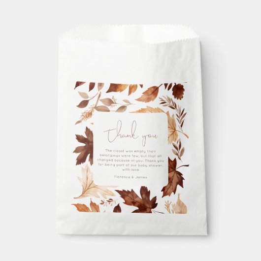 Fall In Love Baby Shower Feest Bedankzakje (Voorkant)