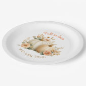 Fall in Love Baby Shower Papieren Borden Pompoenen Bordje (Gekanteld)