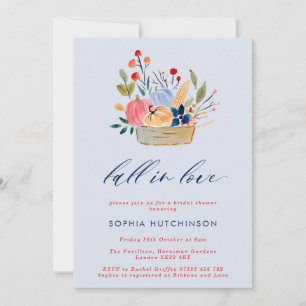 Fall in Love Bloemen & Pompoenen Bruidsmeisjesfees Kaart