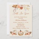 Fall In Love Boho Terracotta Autumn Bridal Shower Kaart (Voorkant)