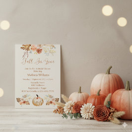 Fall In Love Boho Terracotta Autumn Bridal Shower Kaart