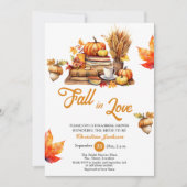 Fall in Love Books and Pumpkins Bridal Shower  Kaart (Voorkant)