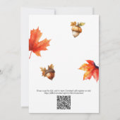 Fall in Love Books and Pumpkins Bridal Shower  Kaart (Achterkant)