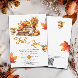 Fall in Love Books and Pumpkins Bridal Shower  Kaart