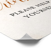 Fall in Love | Bridal Shower Drinks Bar Sign Poster (Hoek)