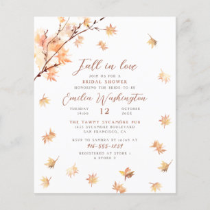 Fall in Love   Bridal Shower Invitation-budget