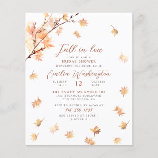 Fall in Love | Bridal Shower Invitation-budget