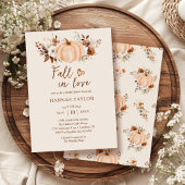 Fall in Love Bridal Shower Kaart