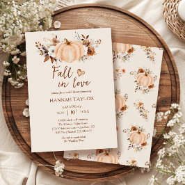 Fall in Love Bridal Shower Kaart