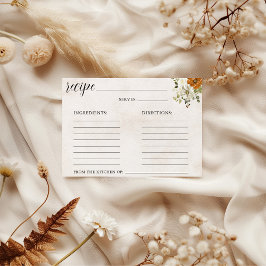 Fall in Love | Bridal Shower Recipe Card Feestdagenkaart