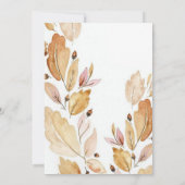 Fall in Love Bridal Shower Rust Flowers Pumpkin Kaart (Achterkant)