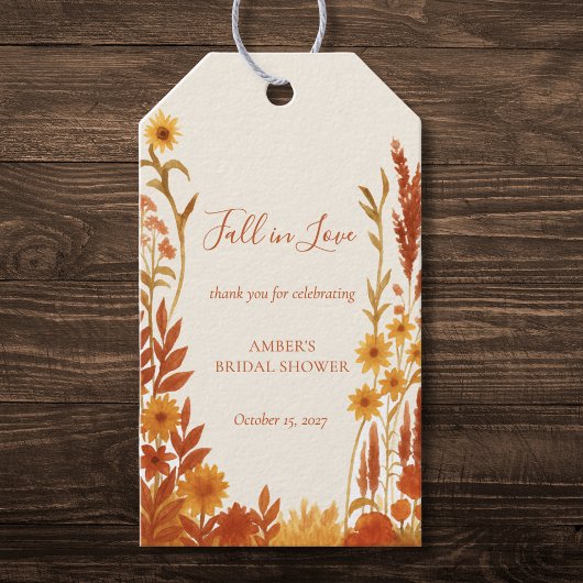 "Fall in Love" Bruidsbad Dank Je Favoriet Cadeaulabel