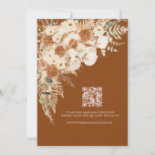 Fall In Love Bruidsdouche Terracotta Boho Bloemen Kaart (Achterkant)