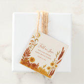 "Fall in Love" Bruidsdouche Waterverf Bloemmotief Bedankjes Labels (In situ)