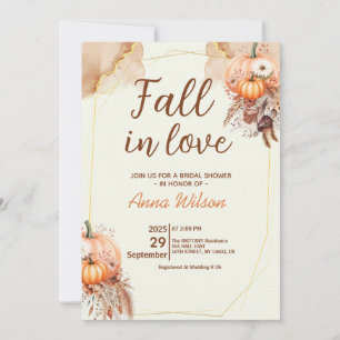 Fall in Love Bruidsfeest Pampas Gras Bloemen Kaart