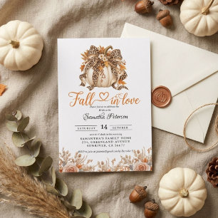 Fall in Love Bruidsuitnodiging boho Bloemen Pompoe Kaart