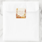 "Fall in Love" Bruiloft Dank Je Favor Vierkante Sticker (Tas)