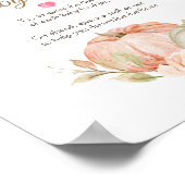 Fall In Love Bruiloft Feestje Raad de Babyvoeding Poster (Hoek)