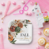Fall In Love Bruiloftsborrel  Papieren Bordje (Feest)