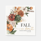 Fall In Love Bruiloftsborrel Servet (Voorkant)