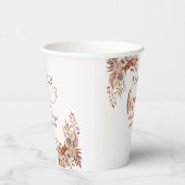 Fall in Love Cute Fall Bridal Shower Papieren Bekers (Rechts)