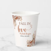 Fall in Love Cute Fall Bridal Shower Papieren Bekers (Voorkant)