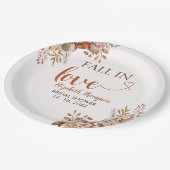 Fall in Love Cute Fall Bridal Shower  Papieren Bordje (Gekanteld)
