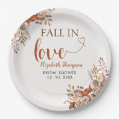 Fall in Love Cute Fall Bridal Shower  Papieren Bordje (Voorkant)