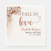 Fall in Love Cute Fall Bridal Shower Servet (Voorkant)