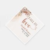 Fall in Love Cute Fall Bridal Shower Servet (Hoek)