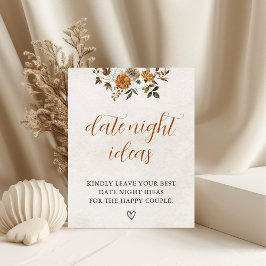 Fall in Love | Date Night Bridal Shower Sign Poster