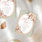 Fall in Love Elegant Fall Floral Baby Shower Kaart