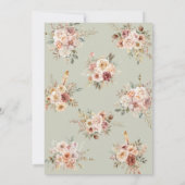 Fall in Love Elegant Fall Floral Baby Shower Kaart (Achterkant)