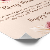 Fall In Love Elegant Ring Hunt Bridal Shower Game Poster (Hoek)