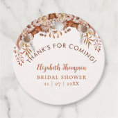 Fall in Love Fall Bridal Shower Bedankjes Labels (Voorkant)