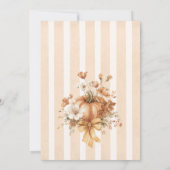 Fall in Love Fall Floral Pumpkin Bridal Shower Kaart (Achterkant)