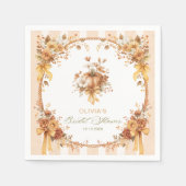Fall in Love Fall Pumpkin Bridal Shower Servet (Voorkant)