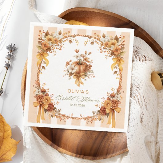 Fall in Love Fall Pumpkin Bridal Shower Servet
